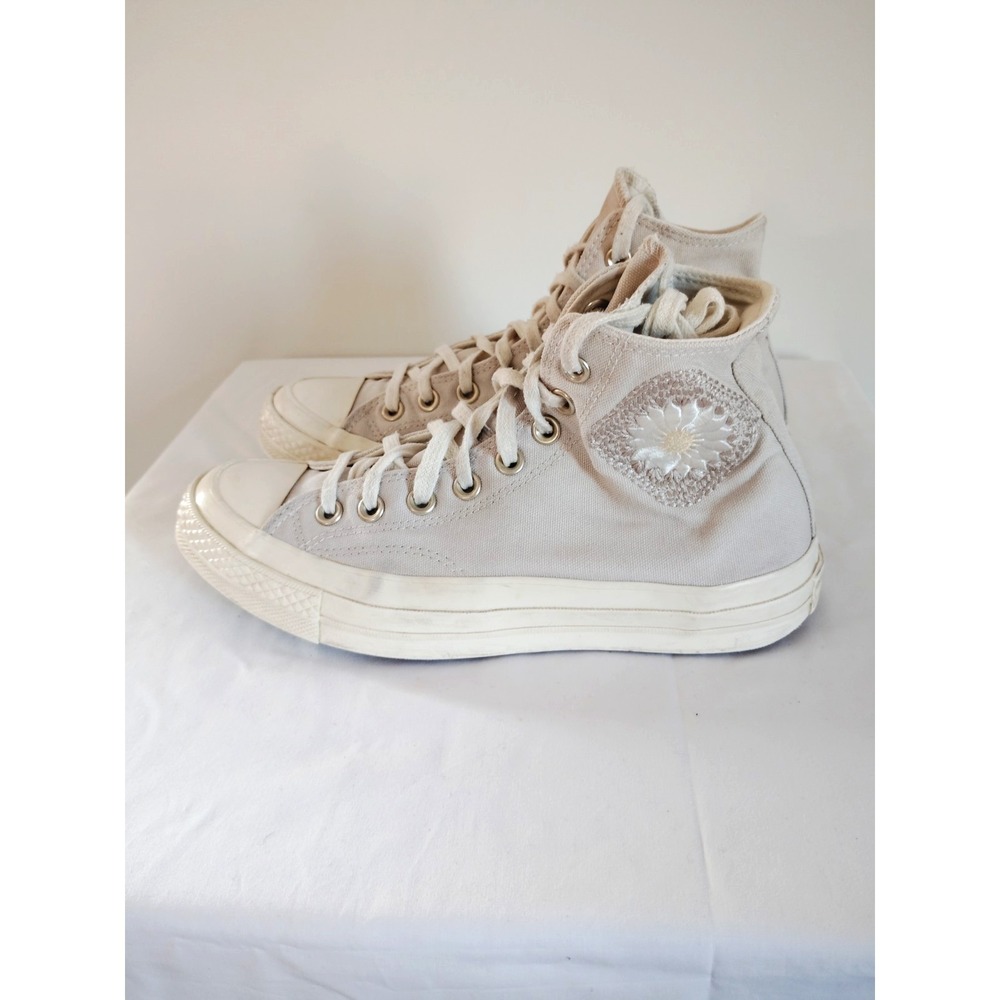 Converse Chuck Taylor Men 6.5 WM 8.5 Cream Floral Festival Boho High Top Sneaker
